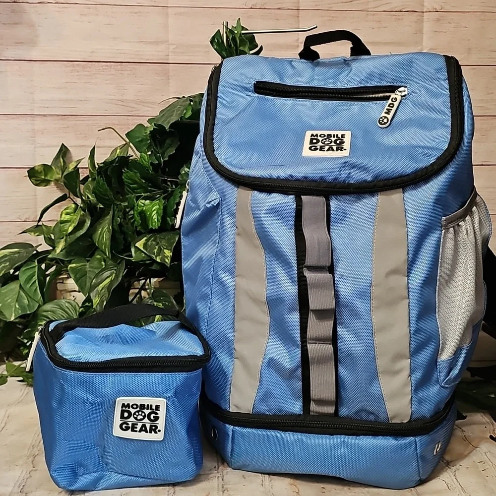 Mobile Dog Gear Blue Backpack and Lunch Bag Set